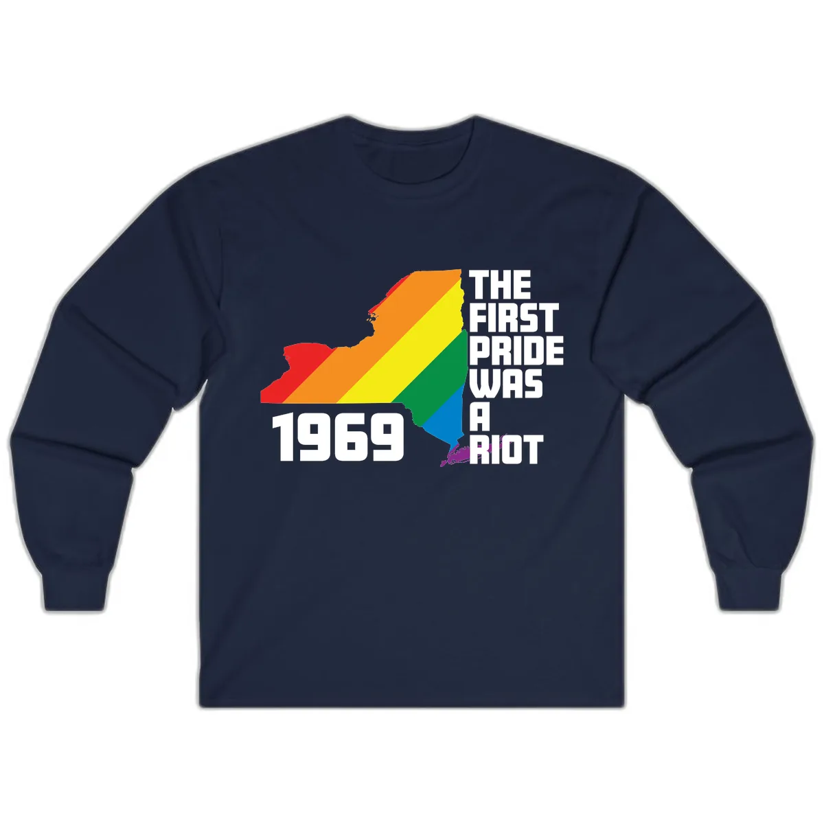 First Pride Riot 1969 Long Sleeve in Navy