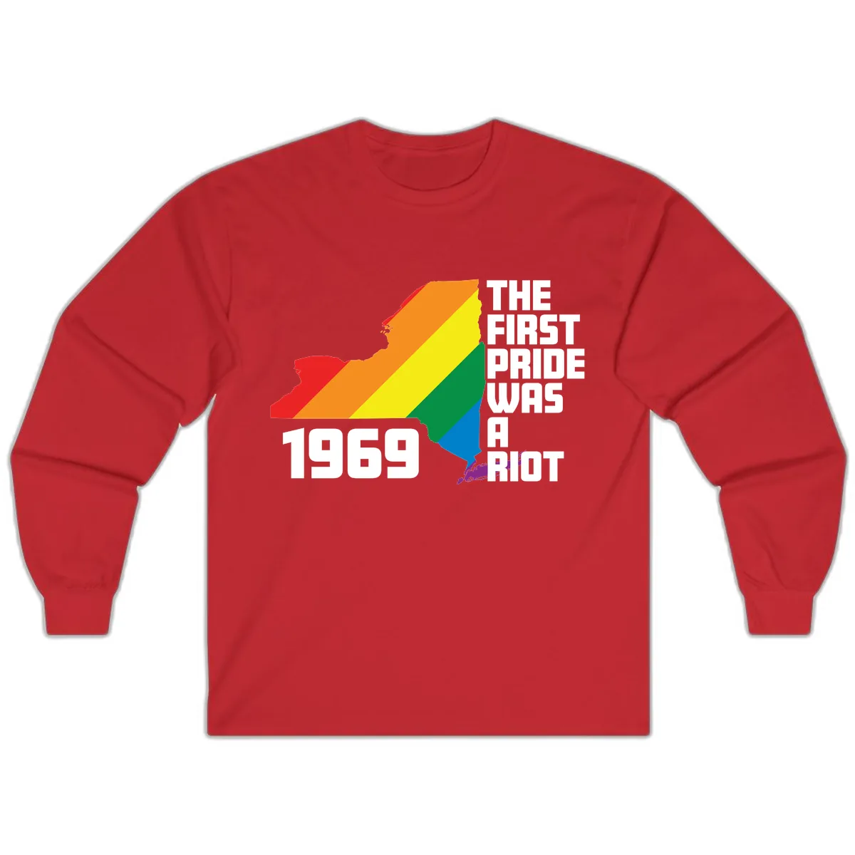 First Pride Riot 1969 Long Sleeve in Red