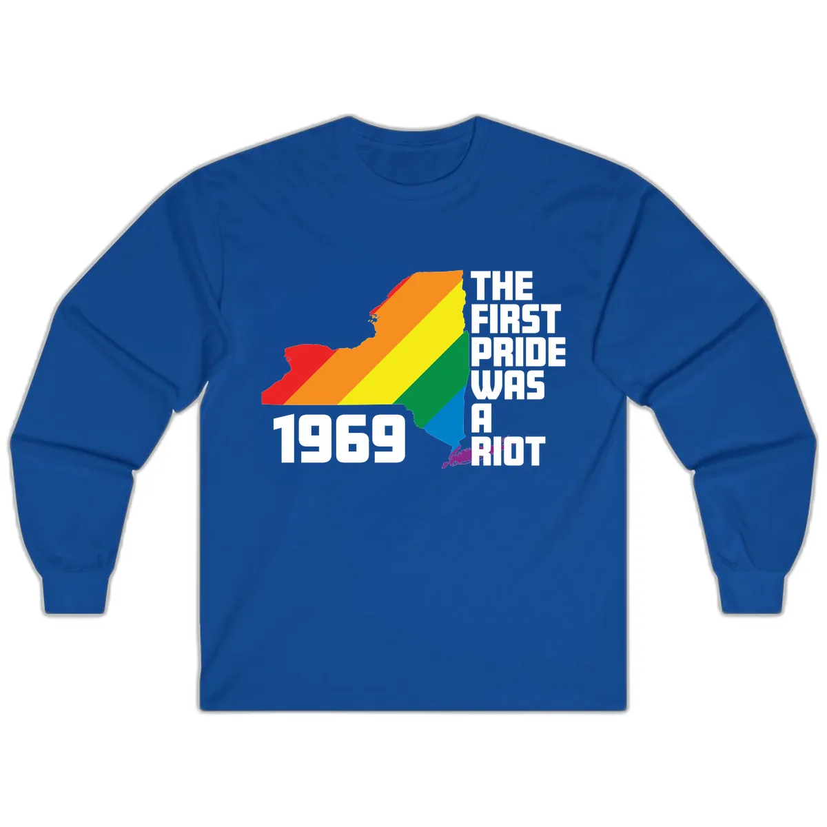 First Pride Riot 1969 Long Sleeve in Royal