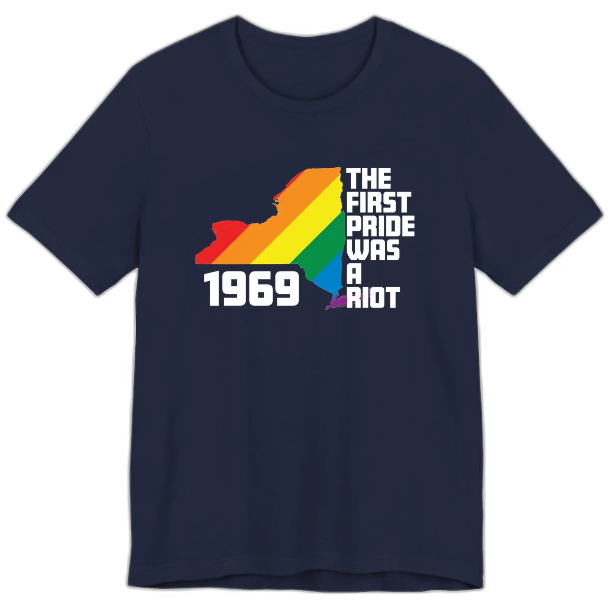 First Pride Riot 1969 Premium T-Shirt in Navy