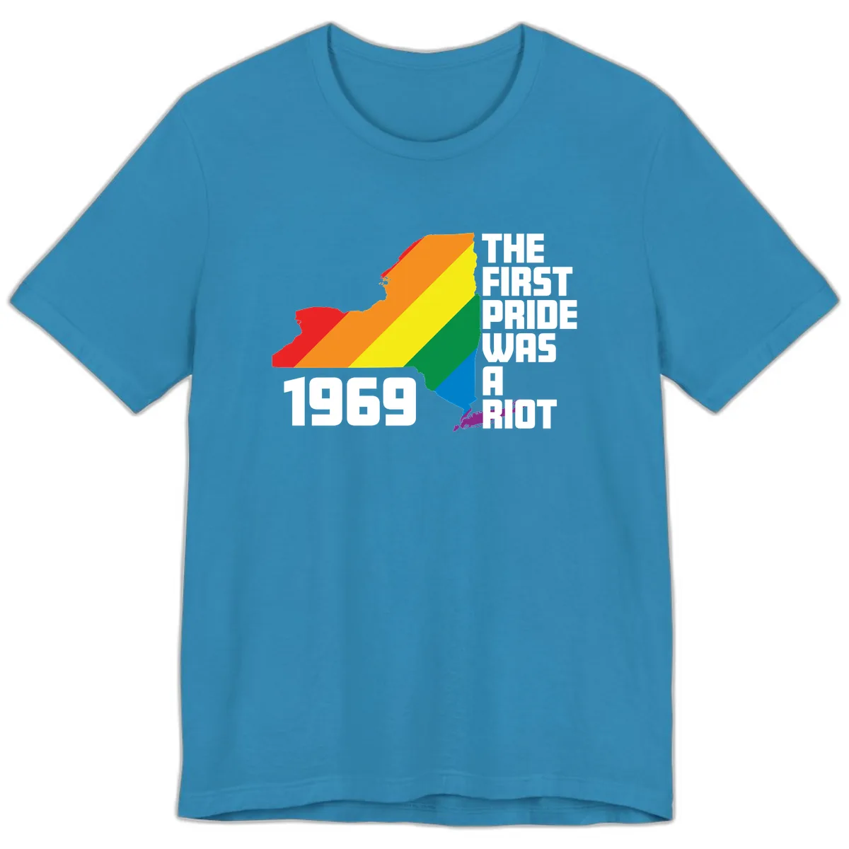 First Pride Riot 1969 Premium T-Shirt in Aqua