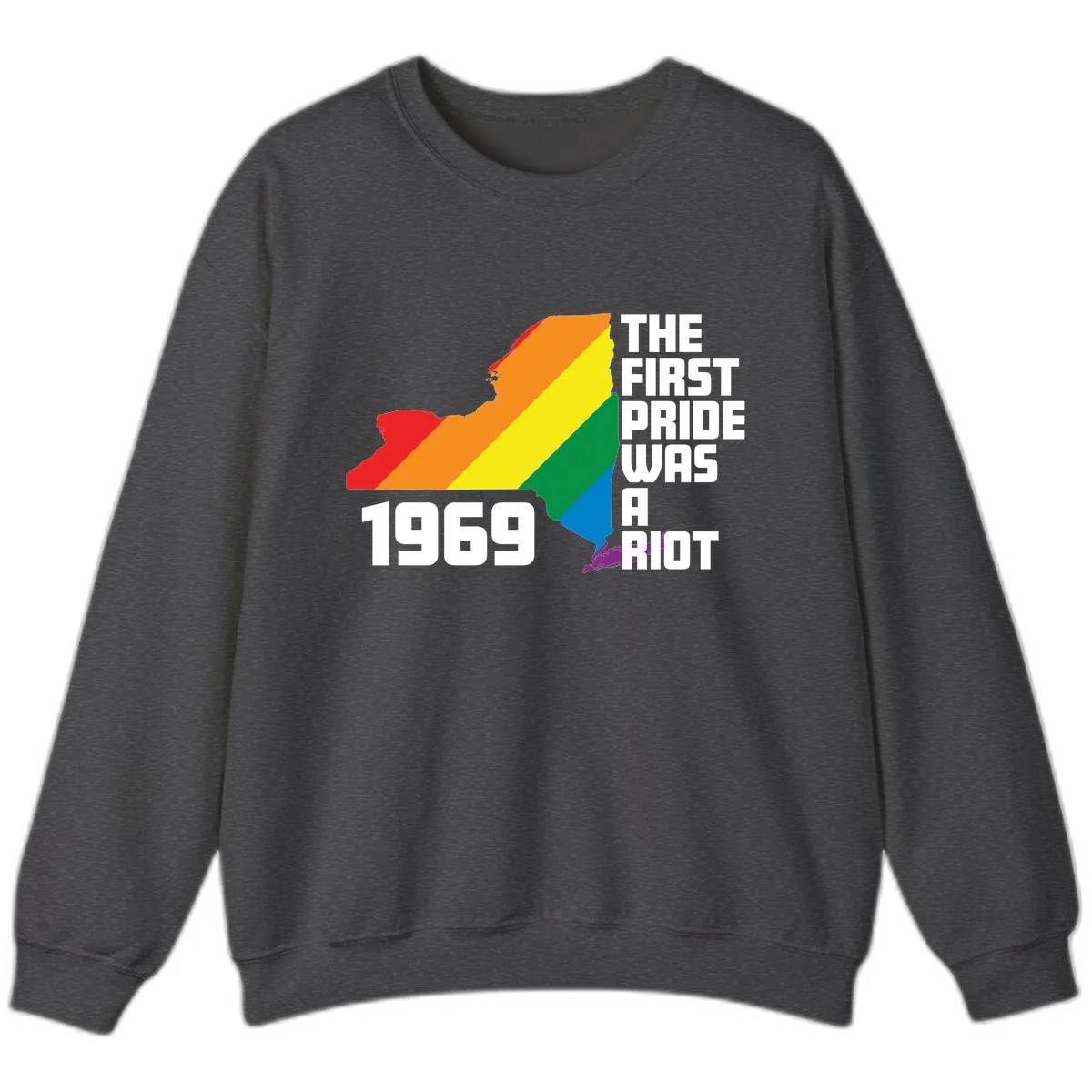 First Pride Riot 1969 Sweatshirt in Dark Heather