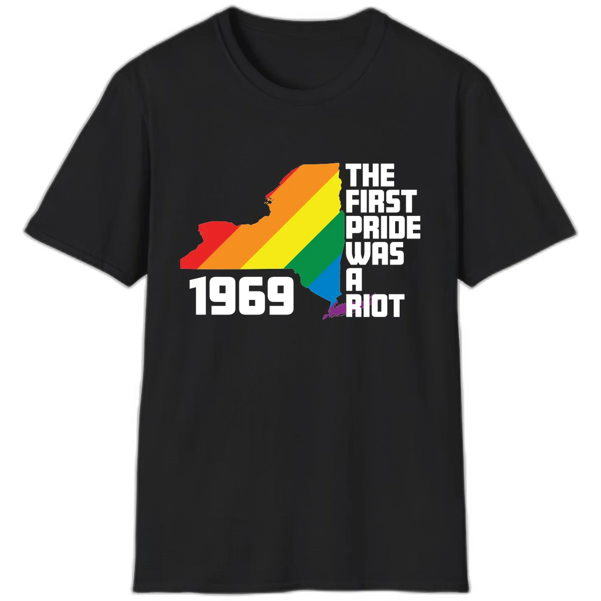 First Pride Riot 1969 T-Shirt in Black