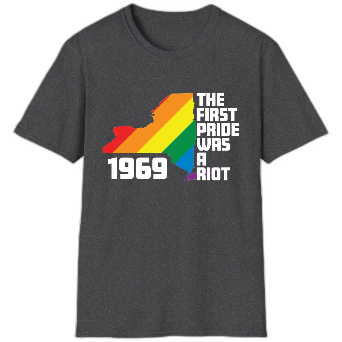 First Pride Riot 1969 T-Shirt in Dark Heather