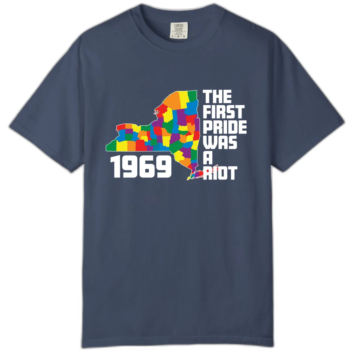 The First Pride Was A Riot 1969 Comfort Color in Midnight