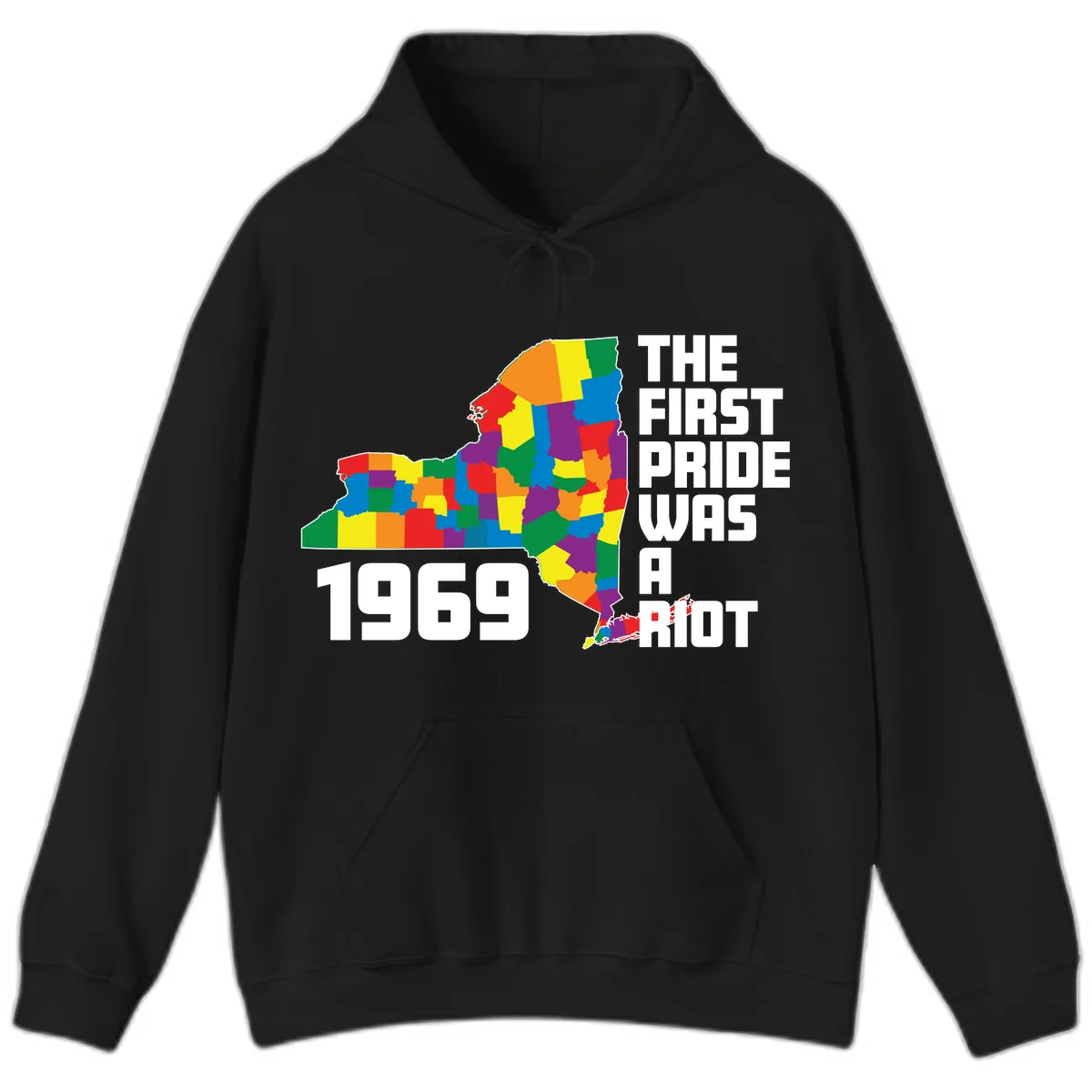 The First Pride Was A Riot 1969 Hoodie in Black