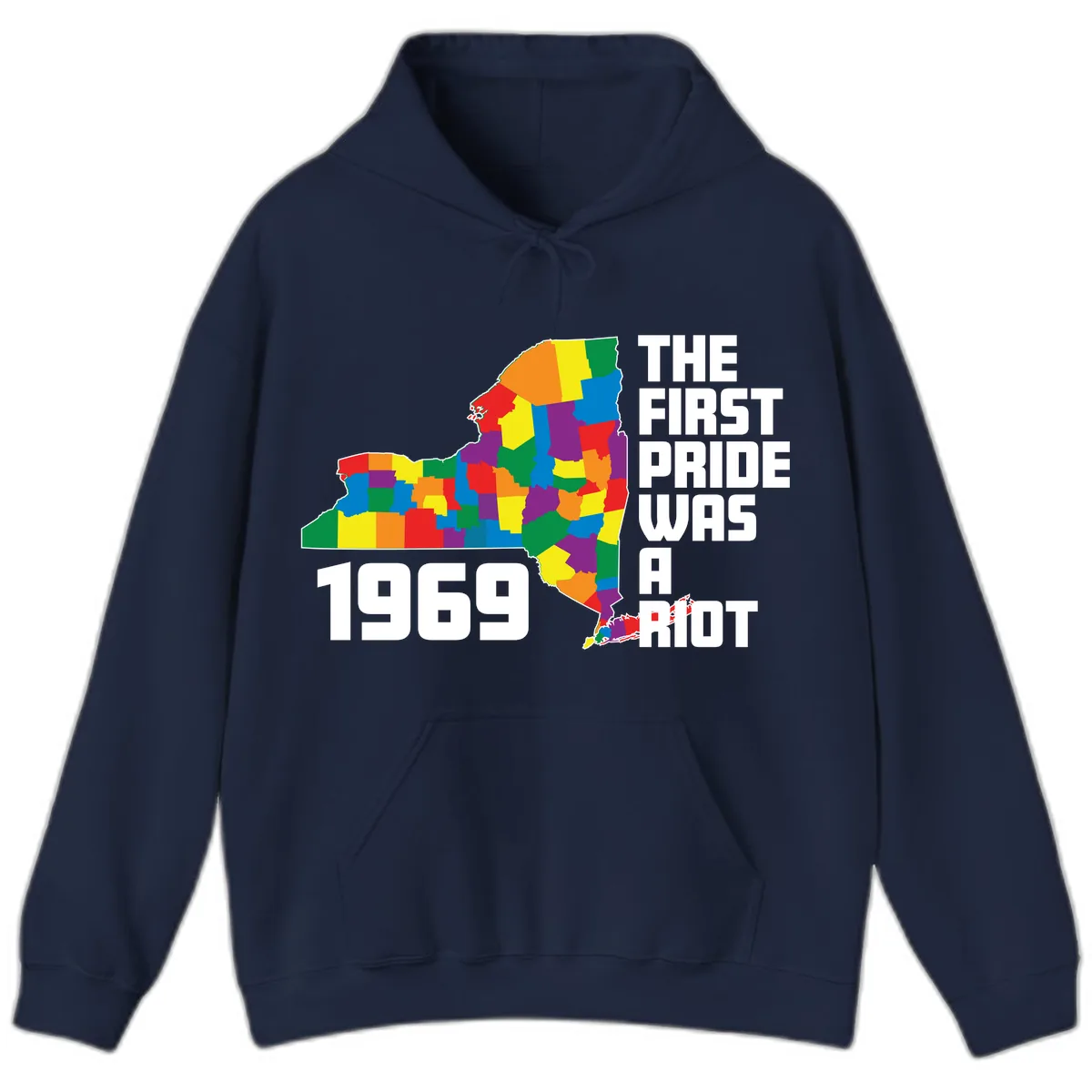 The First Pride Was A Riot 1969 Hoodie in Navy