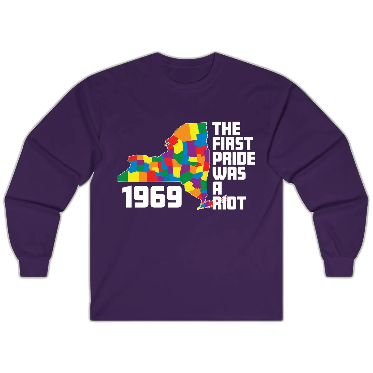 The First Pride Was A Riot 1969 Long Sleeve in Purple