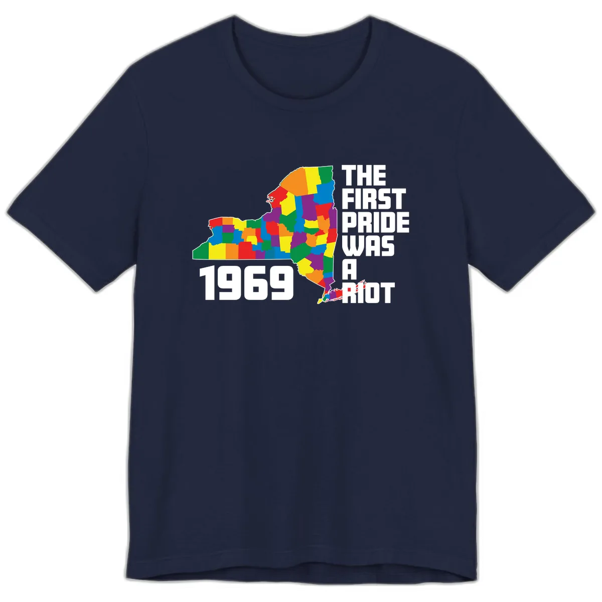 The First Pride Was A Riot 1969 Premium T-Shirt in Navy