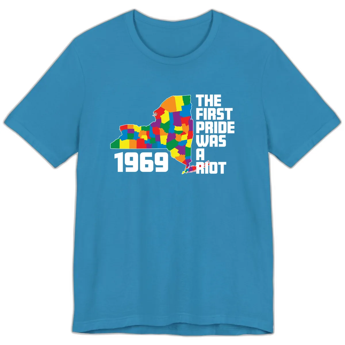 The First Pride Was A Riot 1969 Premium T-Shirt in Aqua