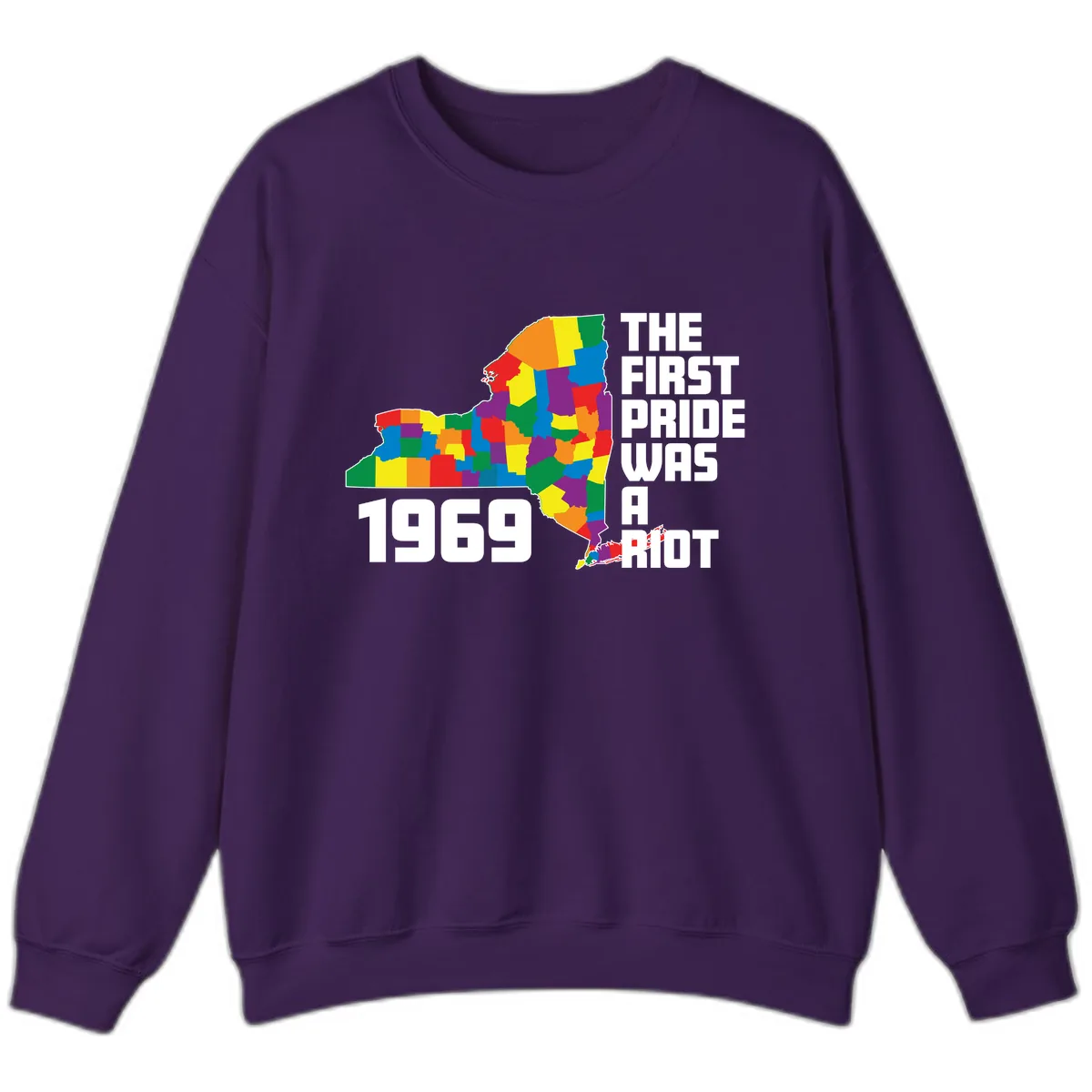 The First Pride Was A Riot 1969 Sweatshirt in Purple