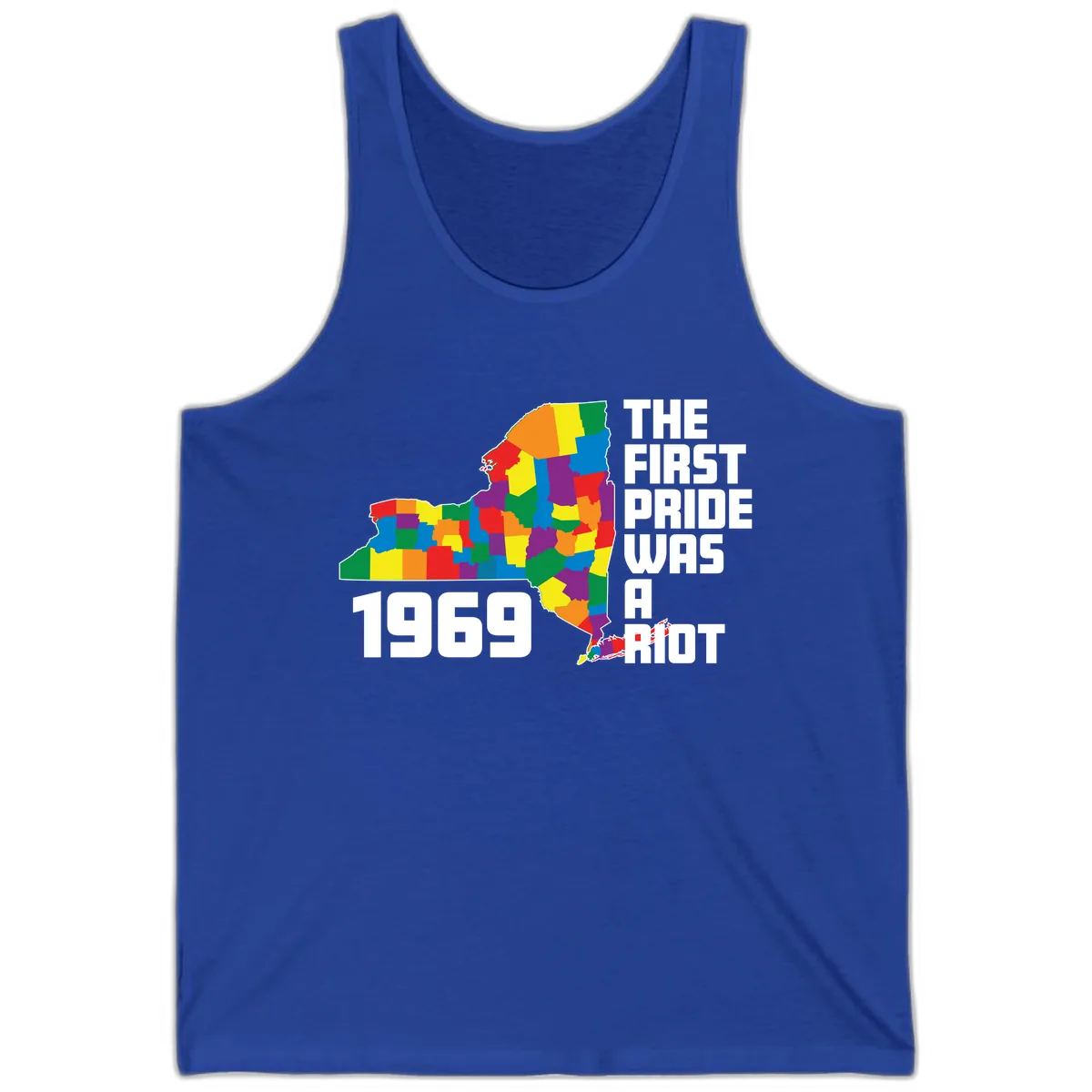 The First Pride Was A Riot 1969 Tank in True Royal