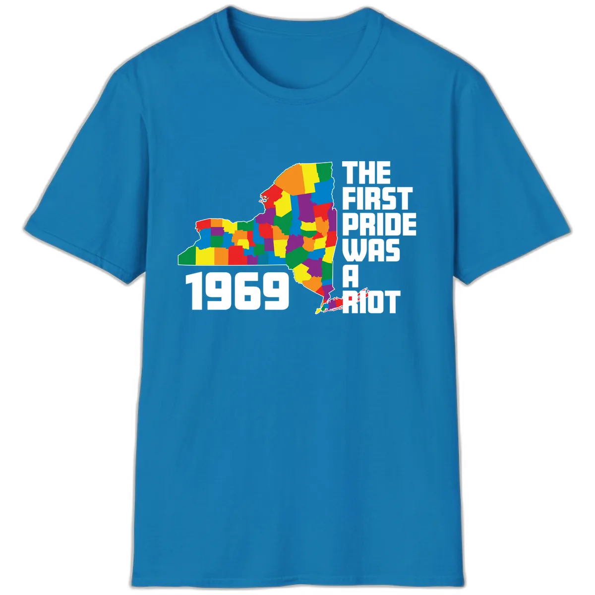 The First Pride Was A Riot 1969 T-Shirt in Sapphire