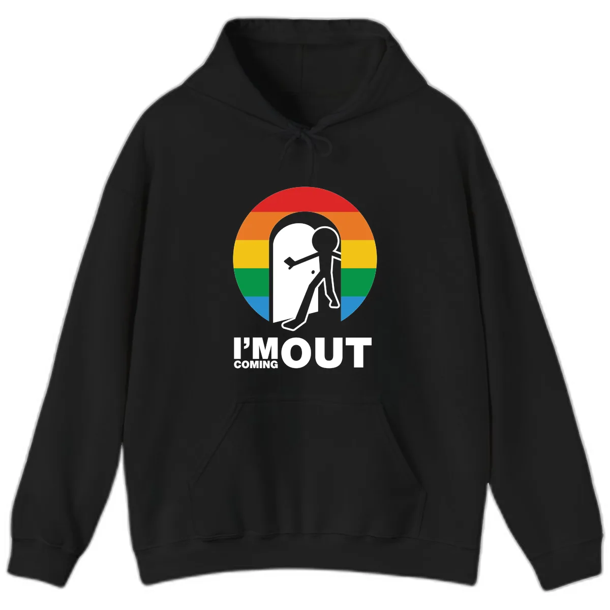 I'm Out Coming Out Pride Hoodie in Black