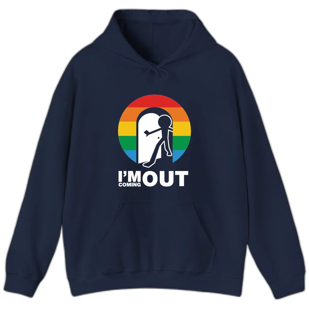 I'm Out Coming Out Pride Hoodie in Navy