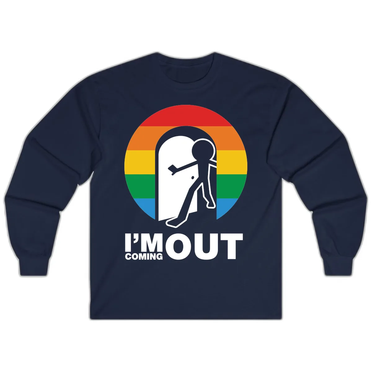 I'm Out Coming Out Pride Long Sleeve in Navy