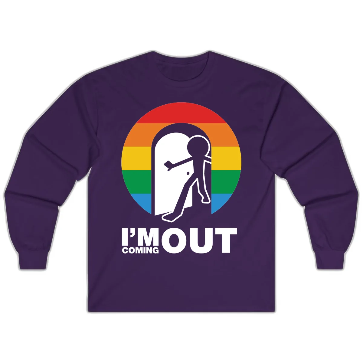 I'm Out Coming Out Pride Long Sleeve in Purple