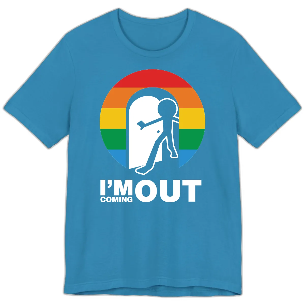 I'm Out Coming Out Pride Premium T-Shirt in Aqua