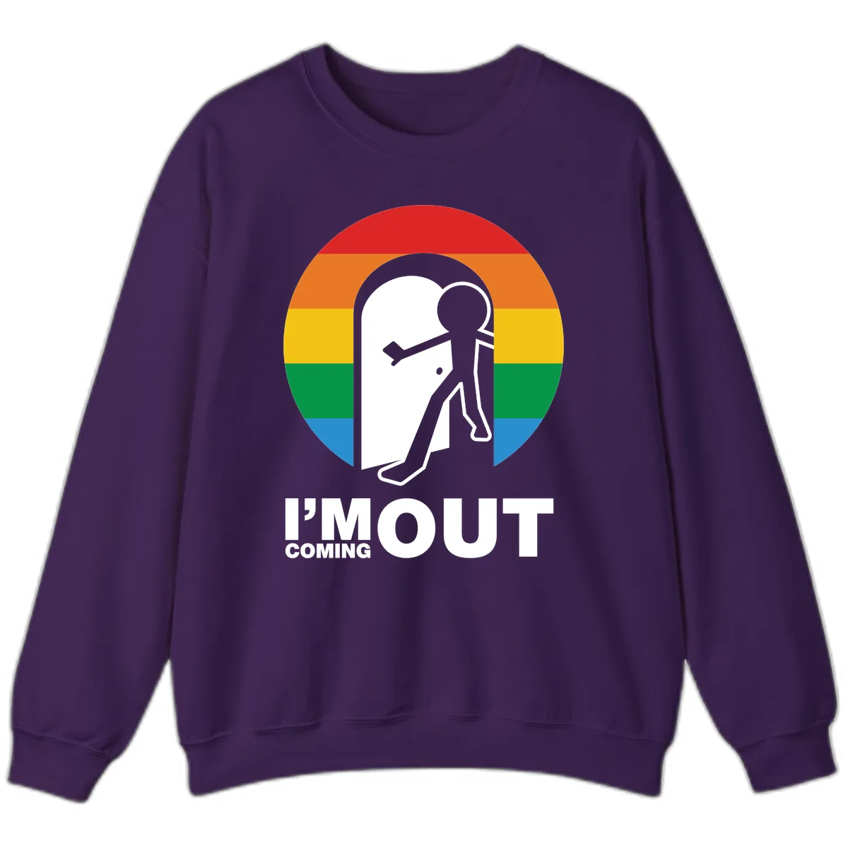 I'm Out Coming Out Pride Sweatshirt in Purple