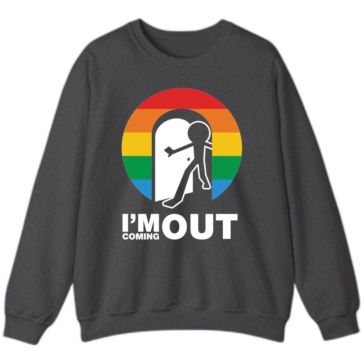 I'm Out Coming Out Pride Sweatshirt in Dark Heather