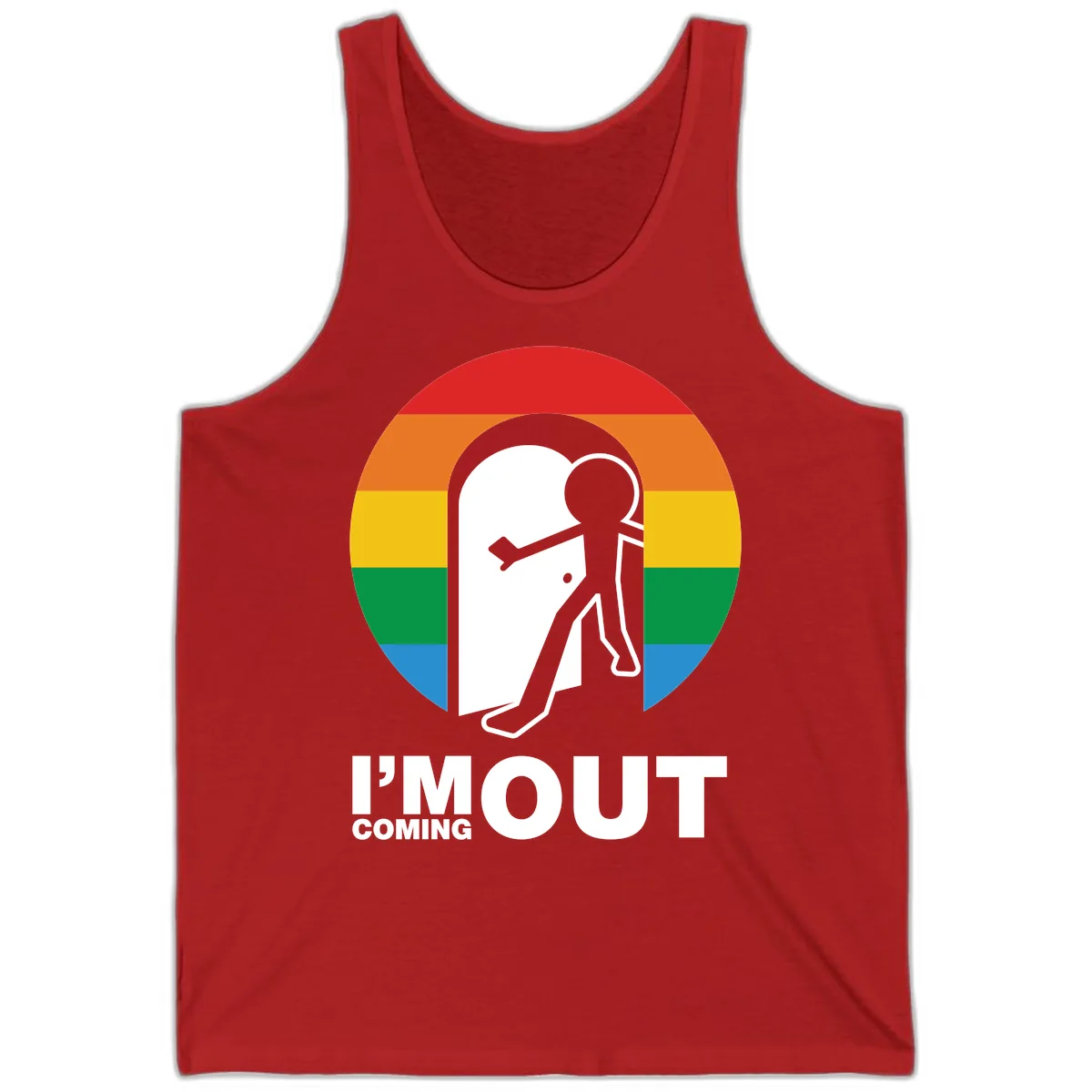 I'm Out Coming Out Pride Tank in Red