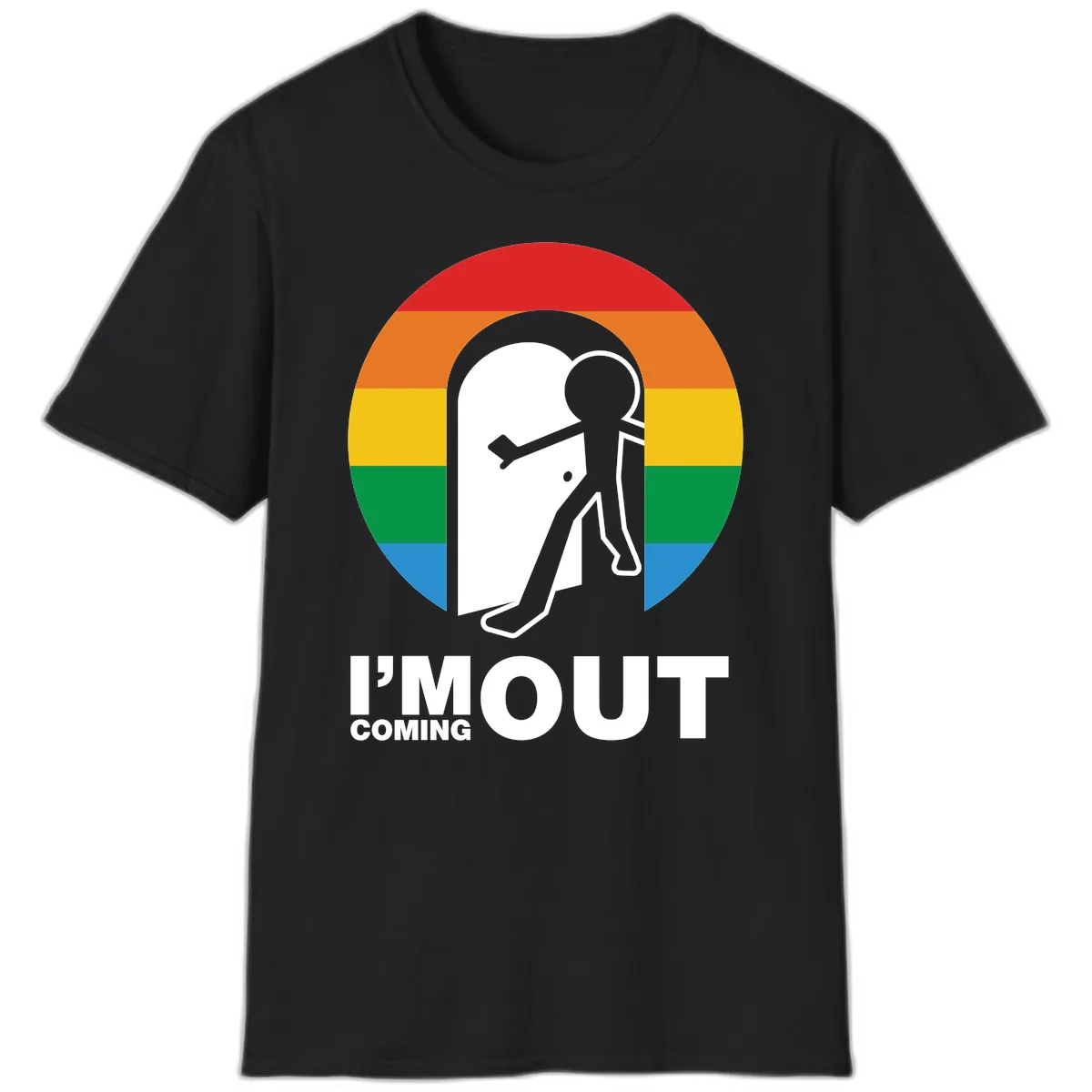 I'm Out Coming Out Pride T-Shirt in Black