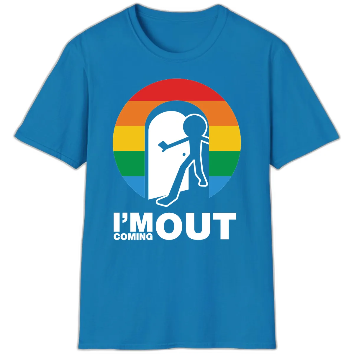 I'm Out Coming Out Pride T-Shirt in Sapphire
