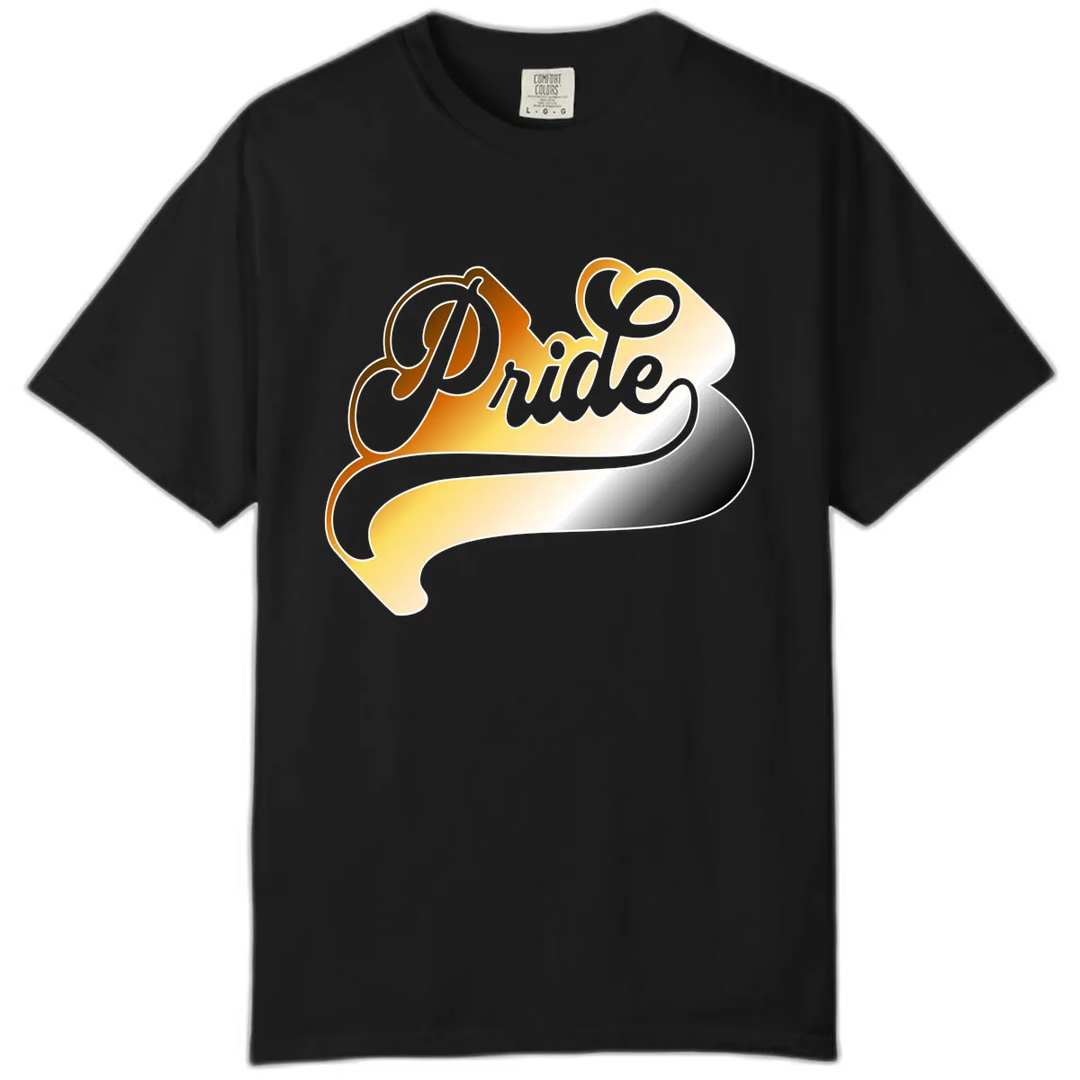 Pride Script Gradient Design Comfort Color in Black