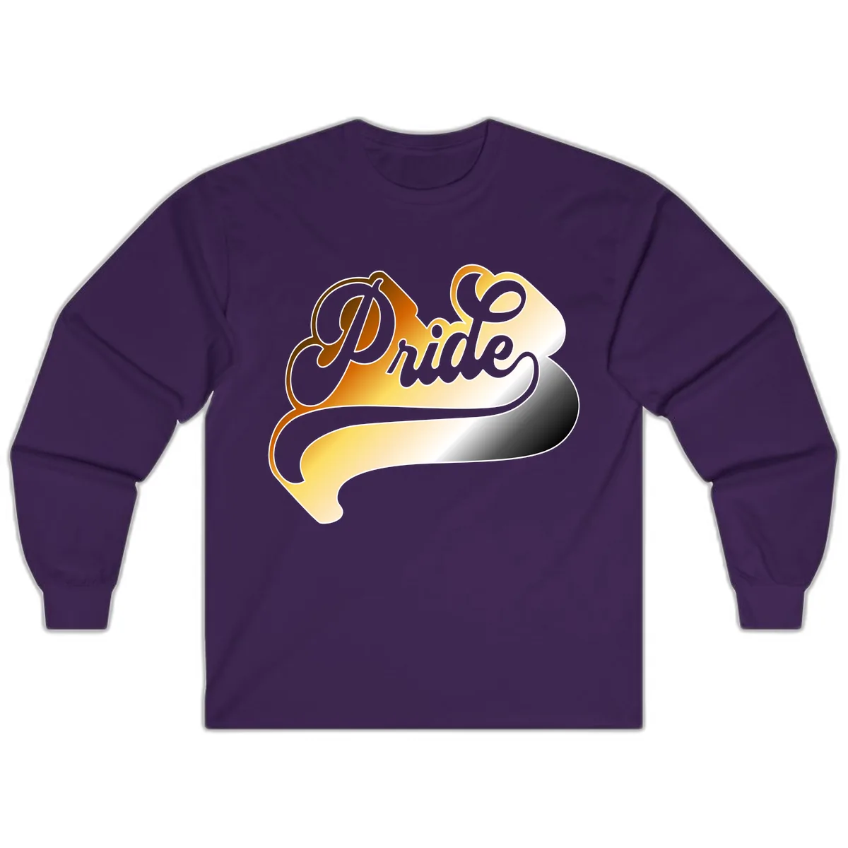 Pride Script Gradient Design Long Sleeve in Purple