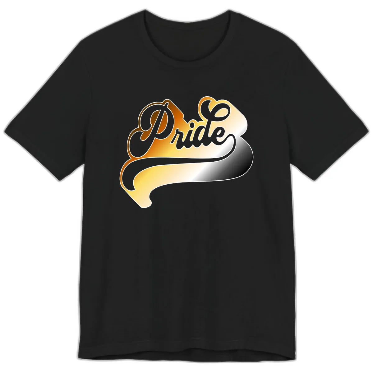 Pride Script Gradient Design Premium T-Shirt in Black