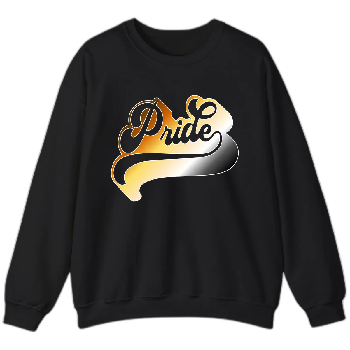 Pride Script Gradient Design Sweatshirt in Black