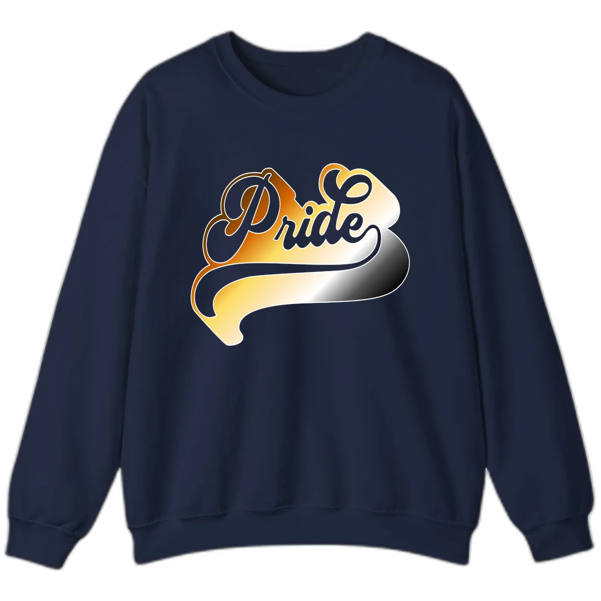Pride Script Gradient Design Sweatshirt in Navy