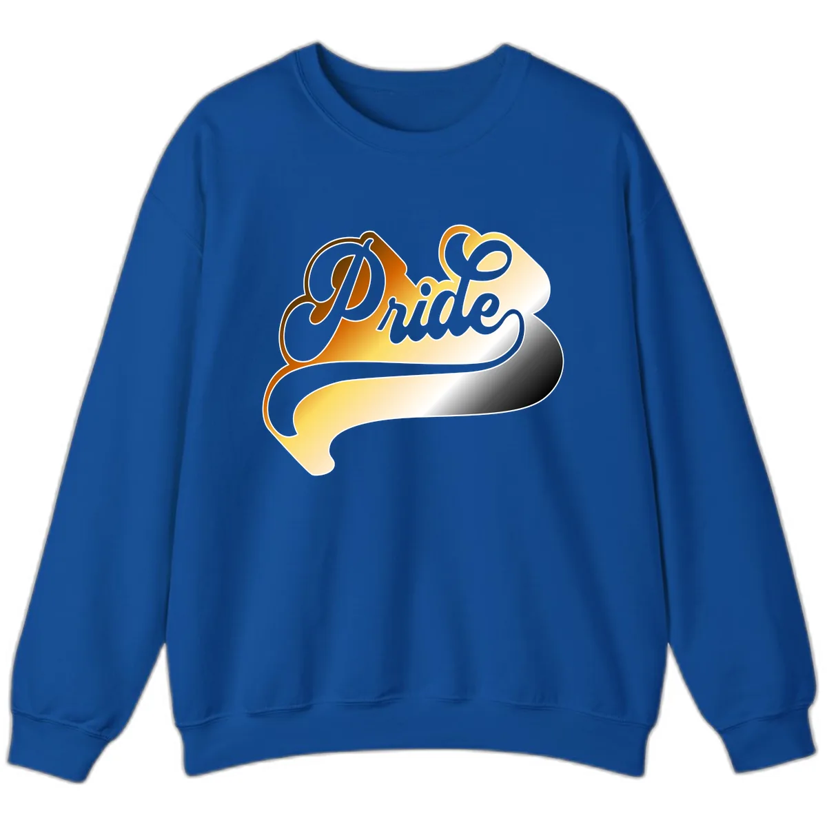 Pride Script Gradient Design Sweatshirt in Royal