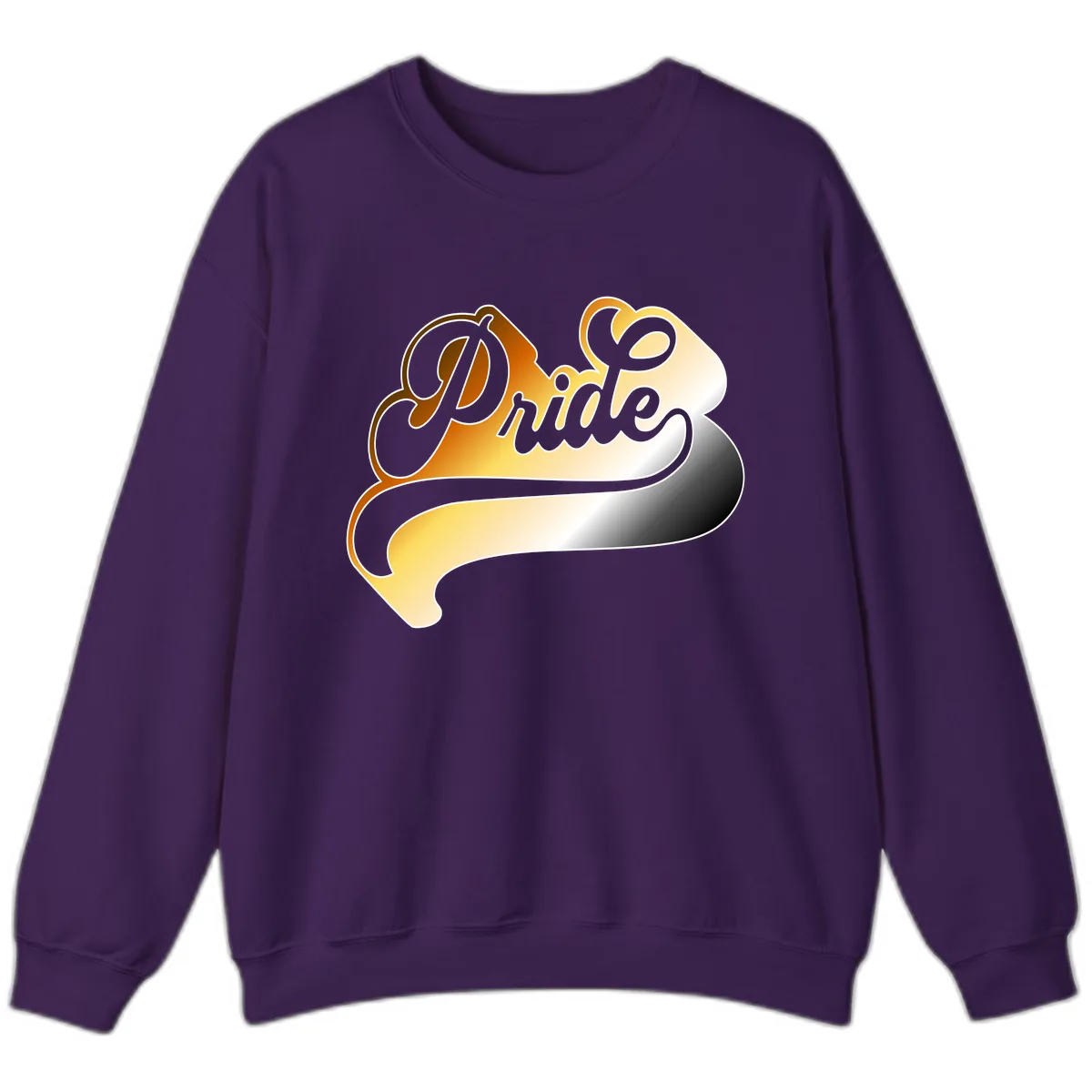 Pride Script Gradient Design Sweatshirt in Purple