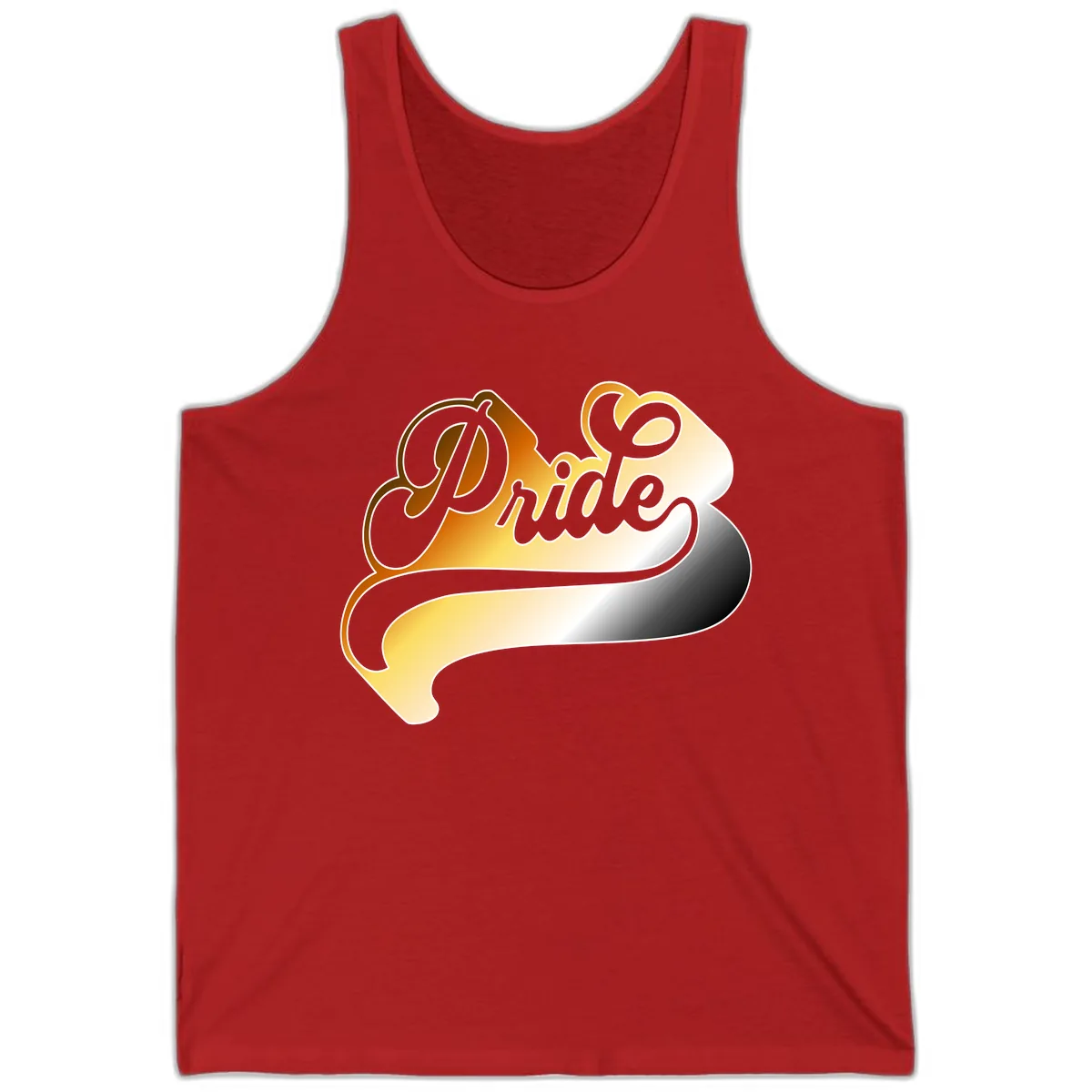 Pride Script Gradient Design Tank in Red