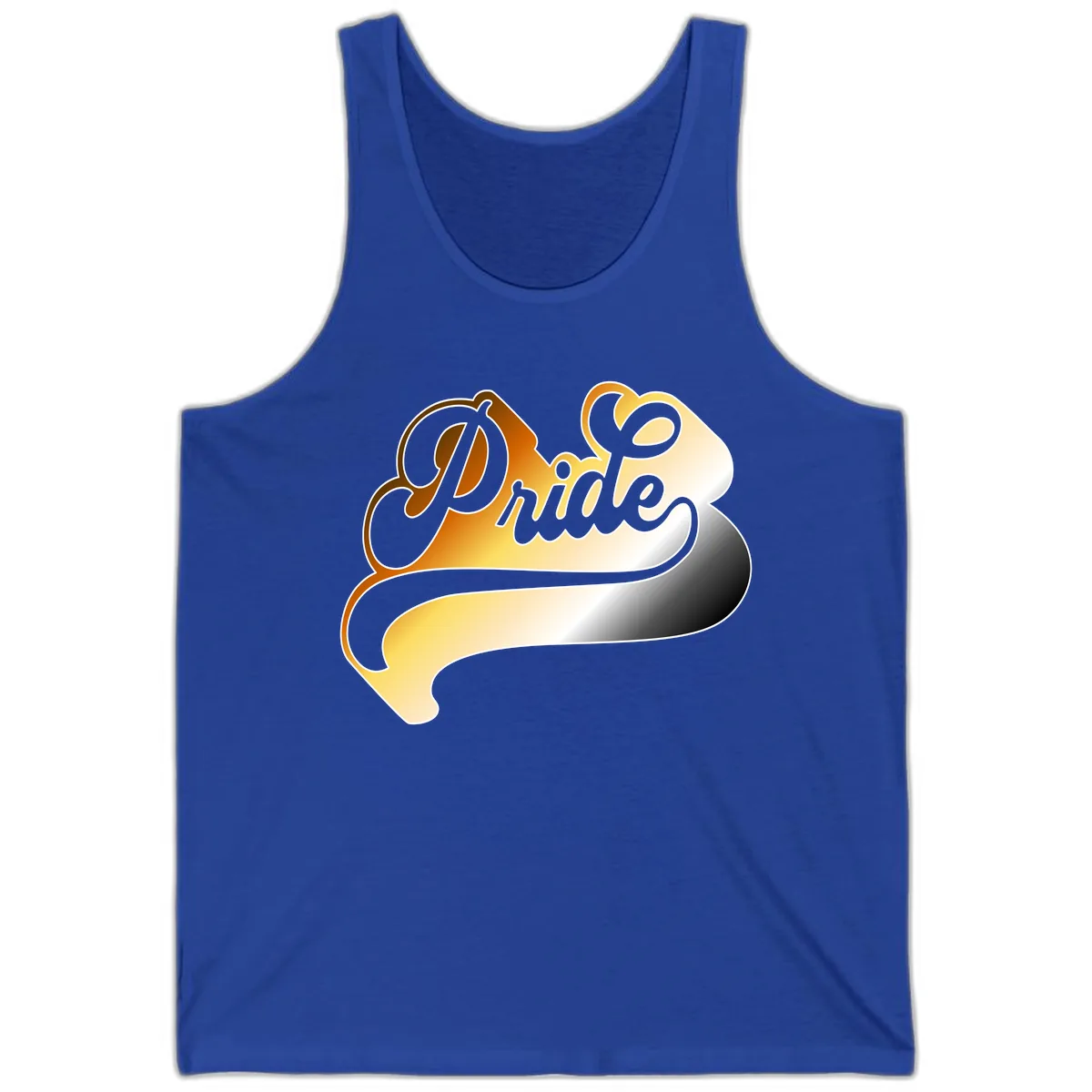 Pride Script Gradient Design Tank in True Royal