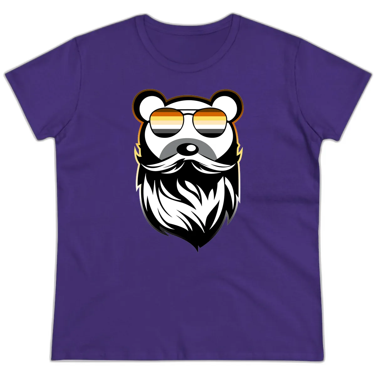 Bear Pride Sunglasses Ladies Tee in Purple