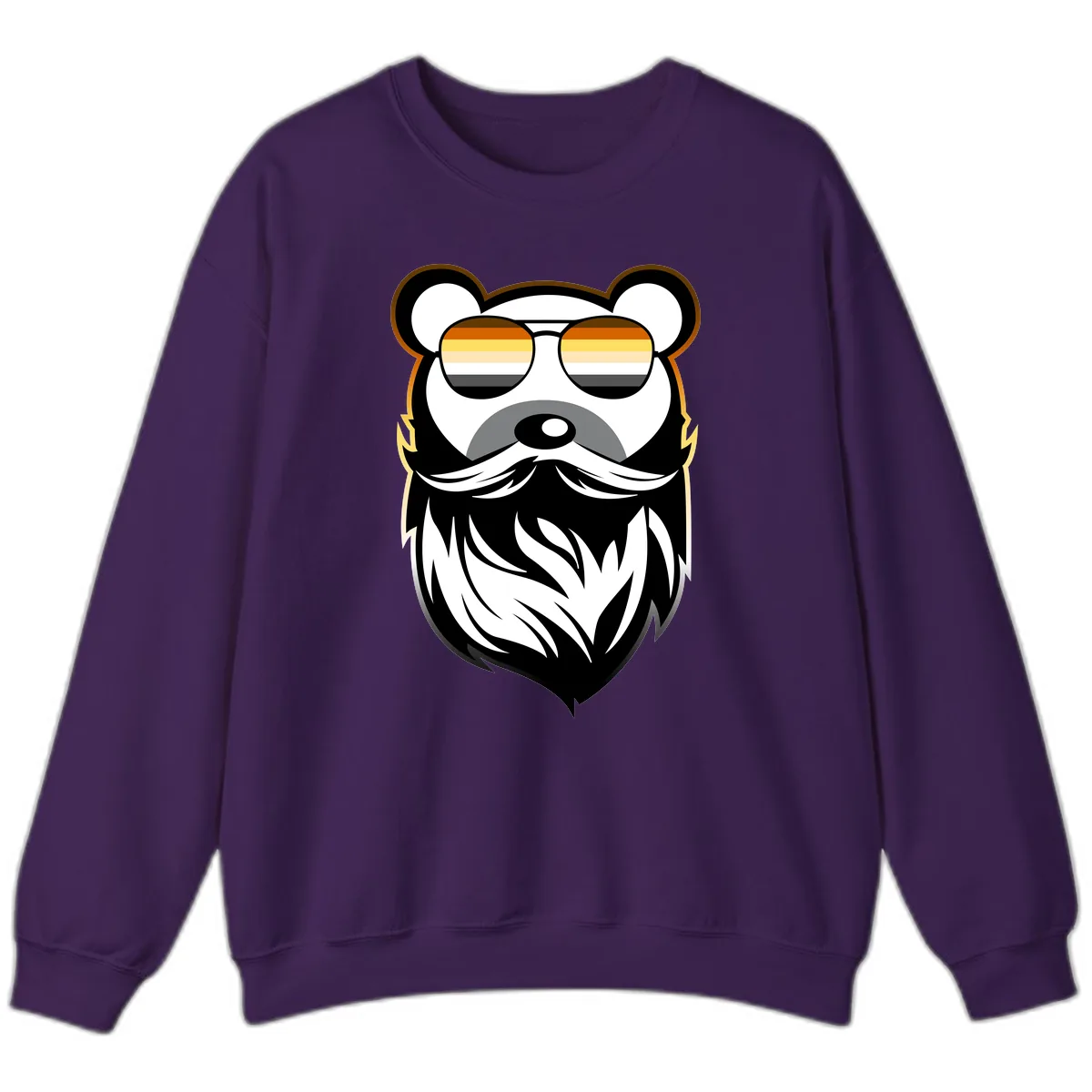 Bear Pride Sunglasses Sweatshirt in Purple