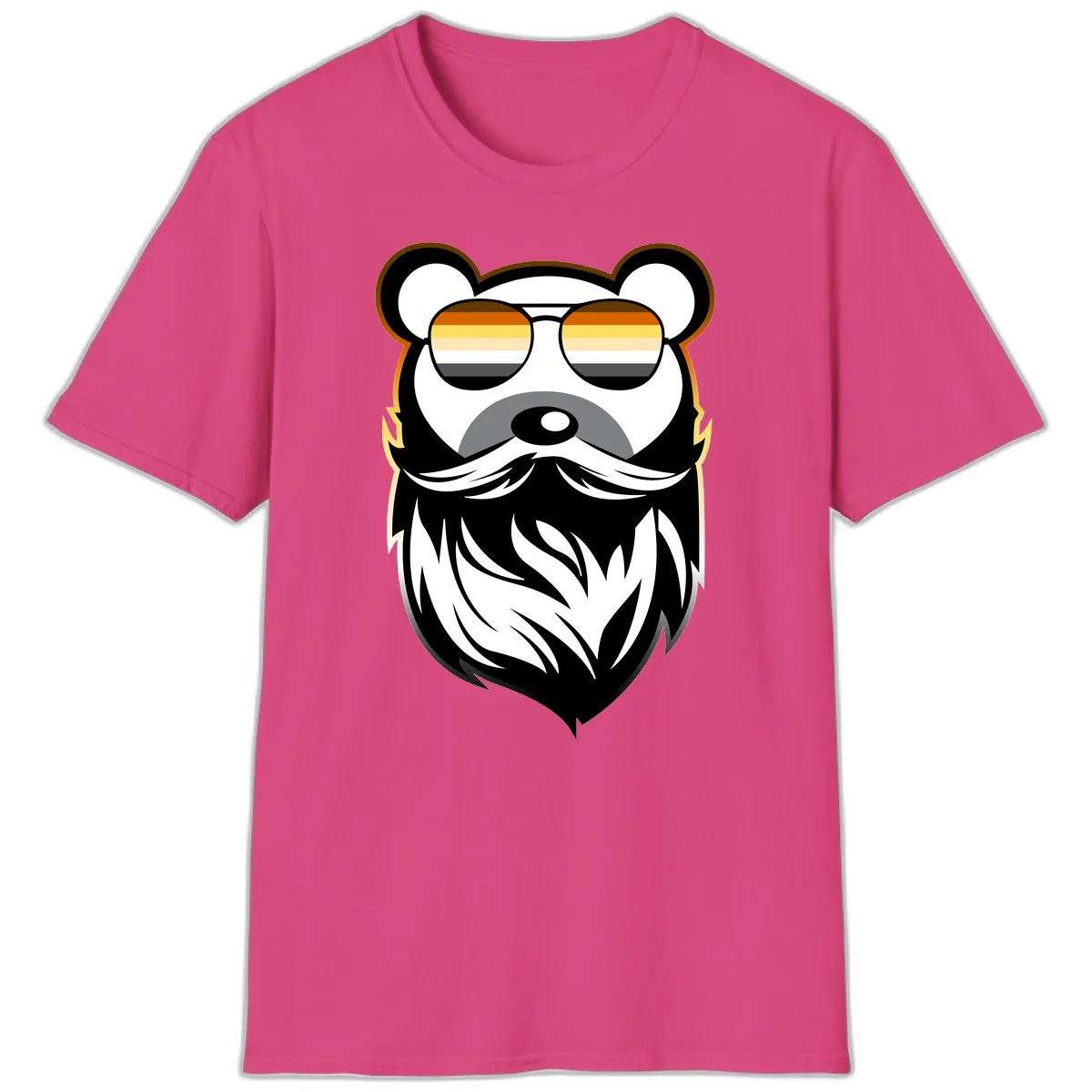 Bear Pride Sunglasses T-Shirt in Heliconia