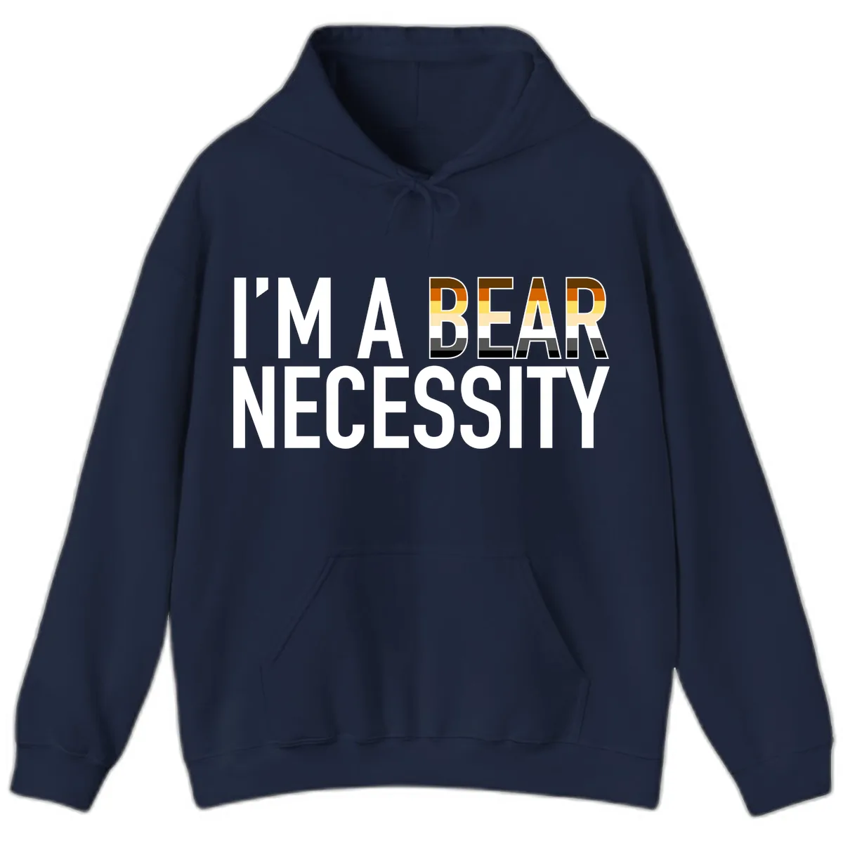 I'm A Bear Necessity Hoodie in Navy