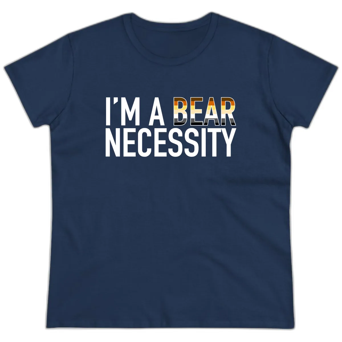 I'm A Bear Necessity Ladies Tee in Navy
