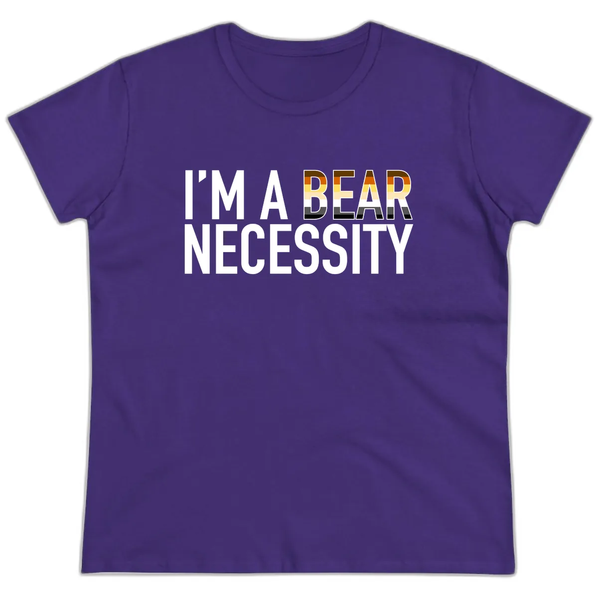 I'm A Bear Necessity Ladies Tee in Purple