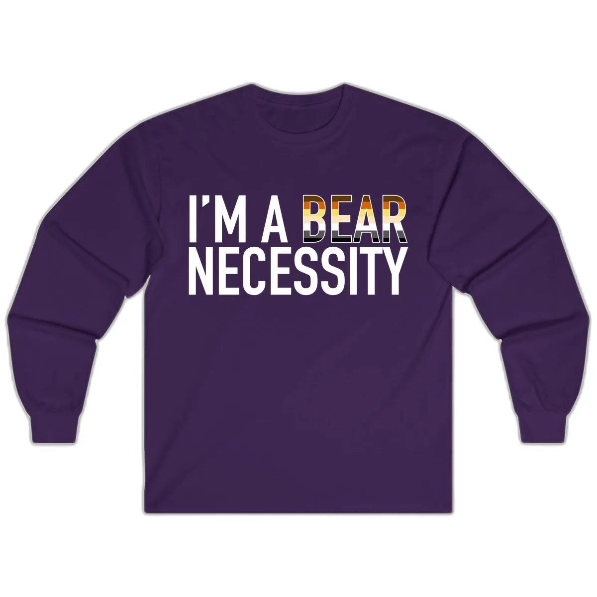 I'm A Bear Necessity Long Sleeve in Purple
