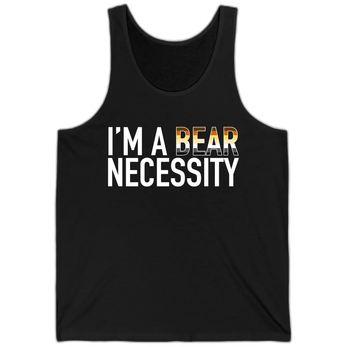 I'm A Bear Necessity Tank in Black