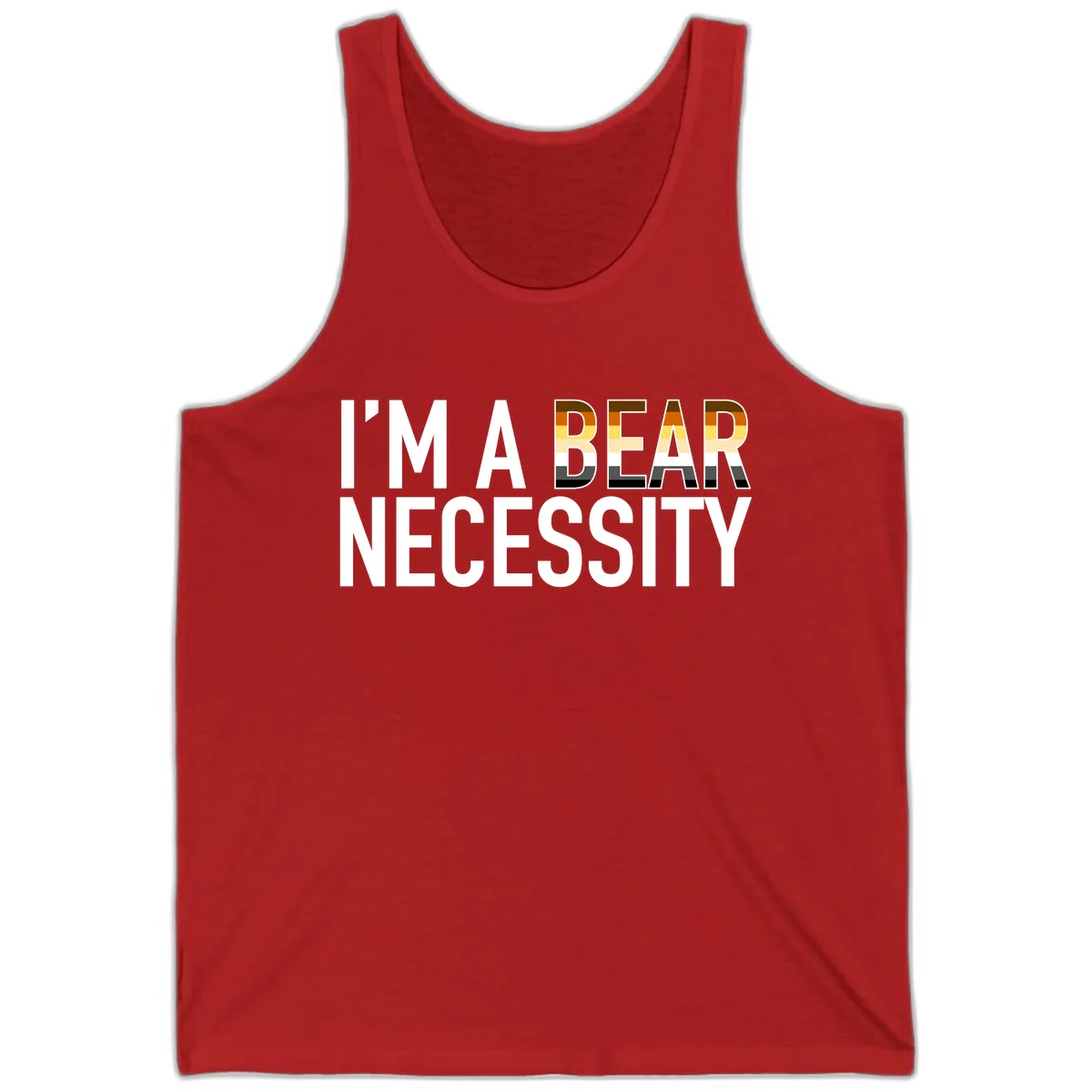 I'm A Bear Necessity Tank in Red