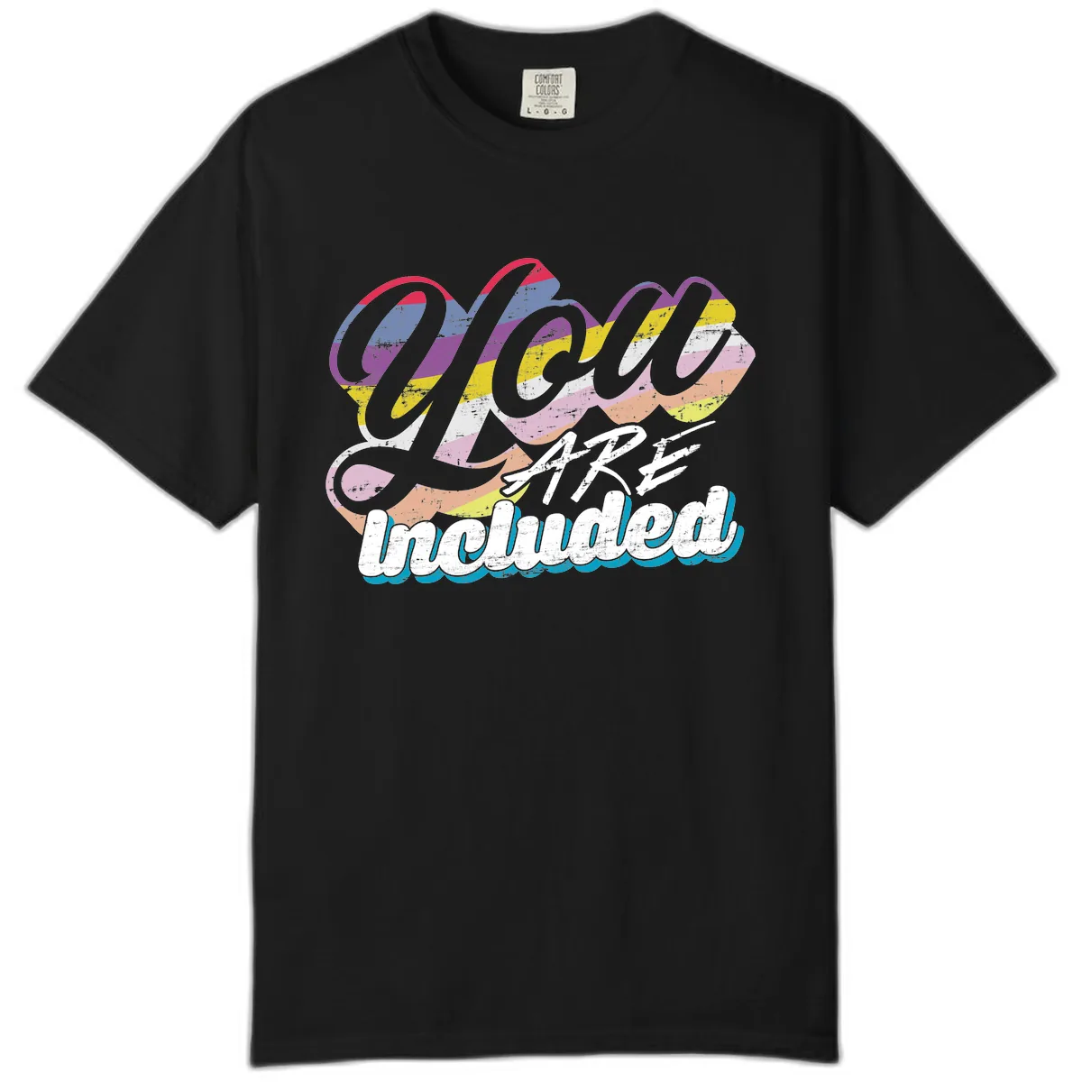 One Love Unbreakable Pride Comfort Color in Black