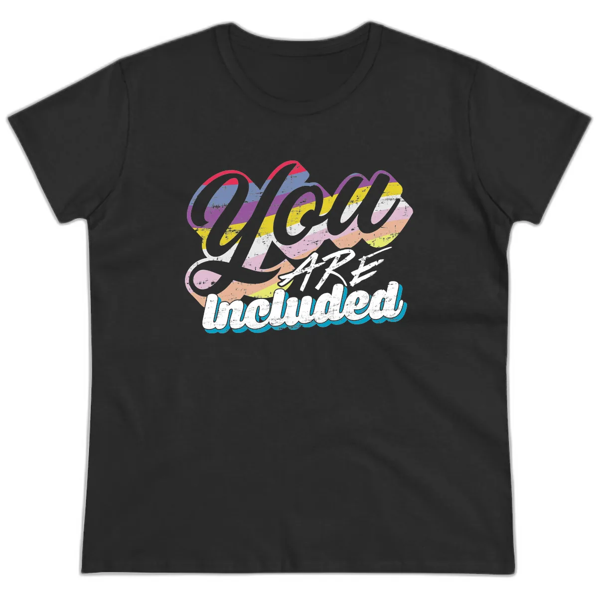 One Love Unbreakable Pride Ladies Tee in Black