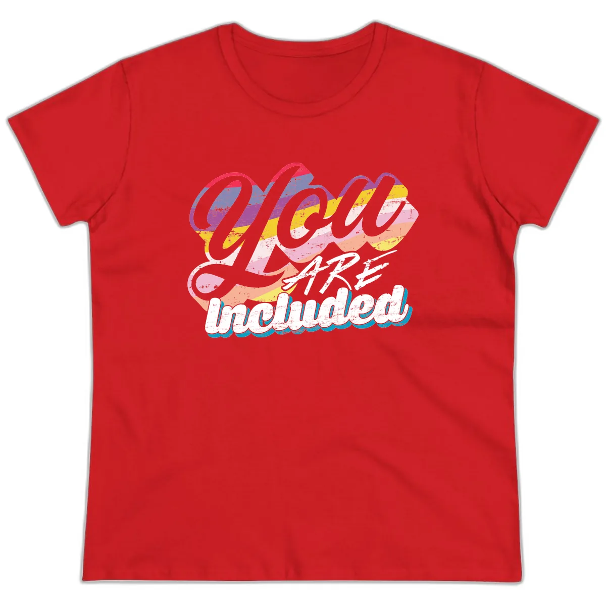One Love Unbreakable Pride Ladies Tee in Red