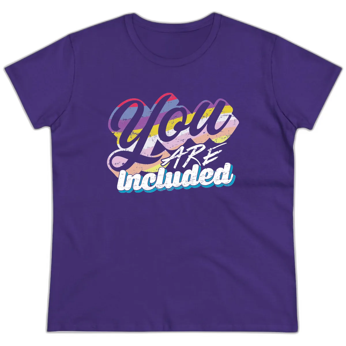One Love Unbreakable Pride Ladies Tee in Purple