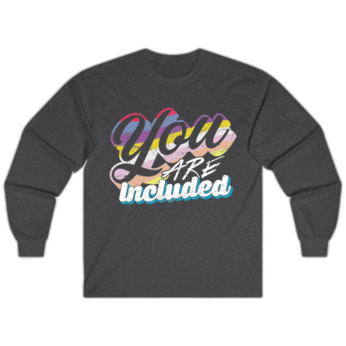 One Love Unbreakable Pride Long Sleeve in Dark Heather